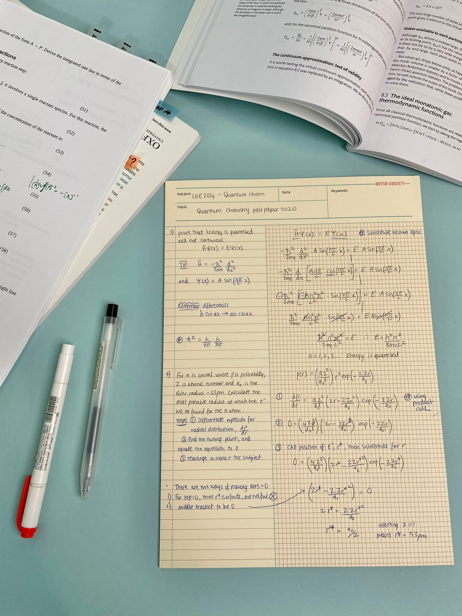 custom maths notepad
