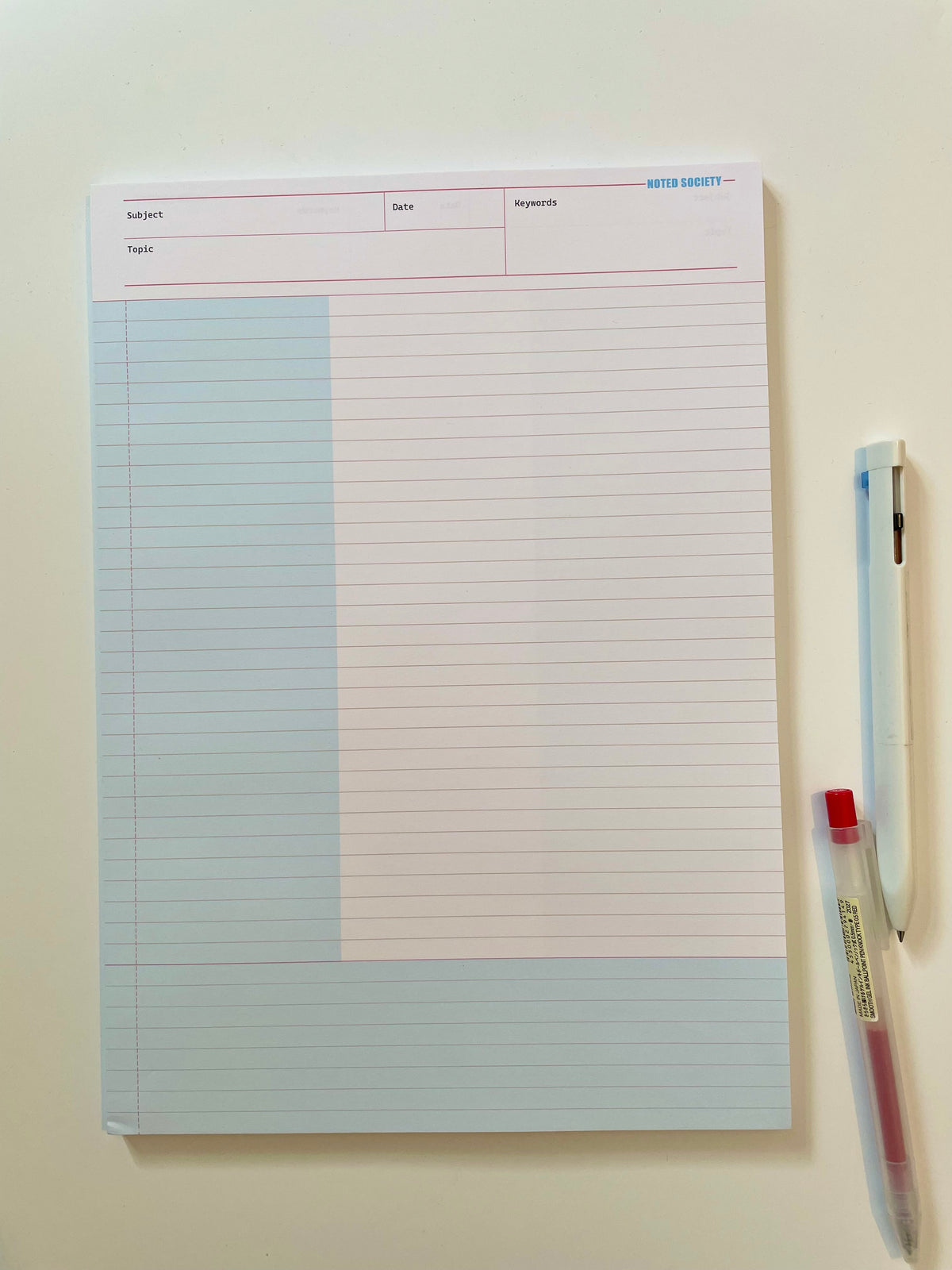 Class Notes Notepad Cornell Notes Notepad
